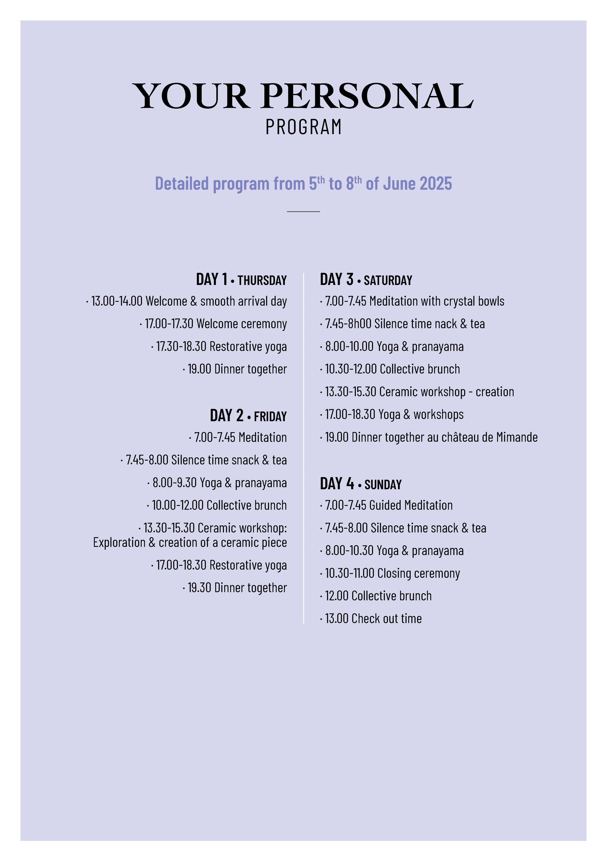 YOGA & CERAMIC RETREAT | 5th to 8th June 2025