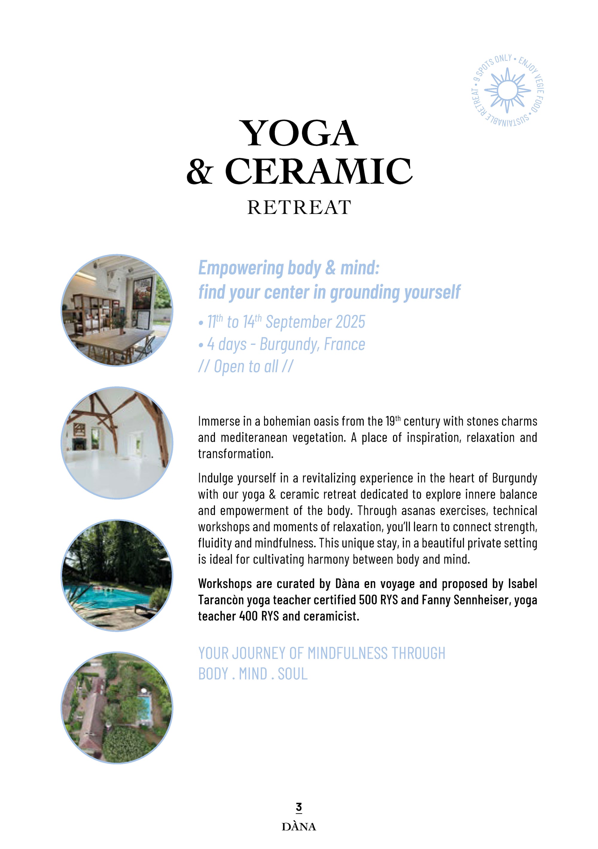YOGA & CERAMIC RETREAT | 11th to 14th September 2025