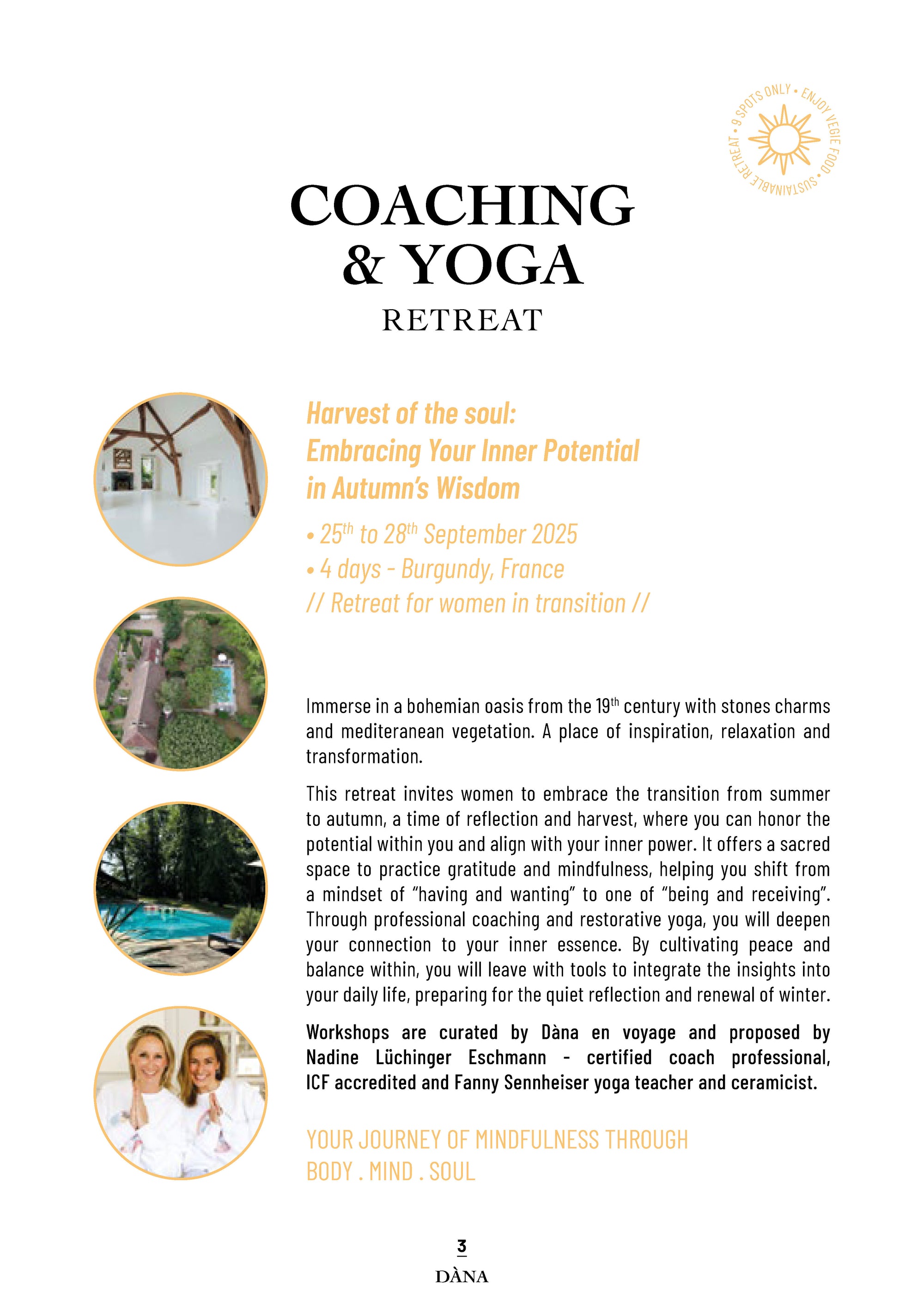 COACHING & YOGA RETREAT | 25th to 28th September 2025